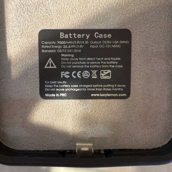 Luxy Lemon Black Mag Safe Ultra Battery Case for iPhone 13 Pro Max - Picture 3 of 9